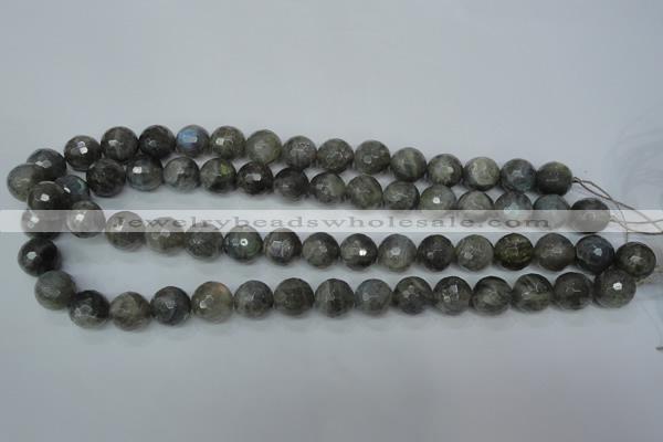 CLB514 15.5 inches 12mm faceted round labradorite gemstone beads