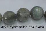 CLB52 15.5 inches 16mm faceted round labradorite gemstone beads