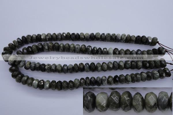 CLB55 15.5 inches 7*12mm faceted rondelle labradorite beads