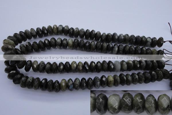 CLB56 15.5 inches 7*14mm faceted rondelle labradorite beads