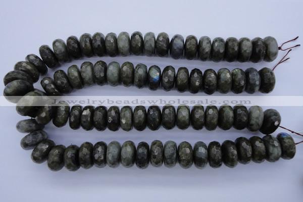 CLB58 15.5 inches 10*20mm faceted rondelle labradorite beads