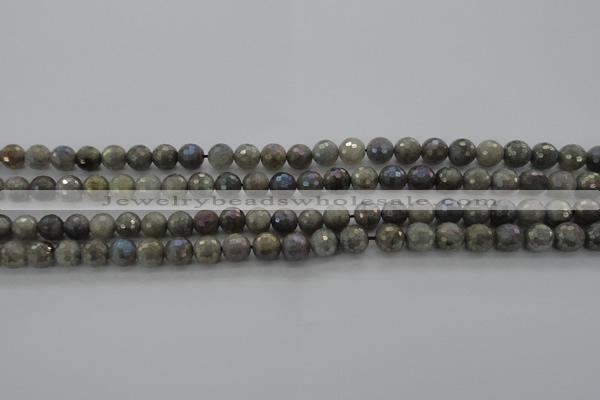 CLB611 15.5 inches 6mm faceted round AB-color labradorite beads