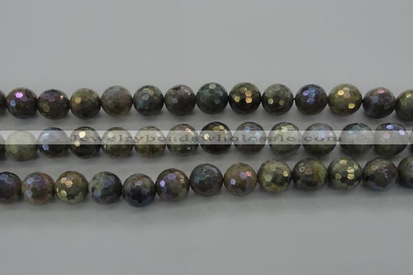 CLB616 15.5 inches 16mm faceted round AB-color labradorite beads