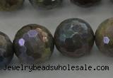 CLB618 15.5 inches 20mm faceted round AB-color labradorite beads