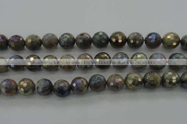 CLB618 15.5 inches 20mm faceted round AB-color labradorite beads