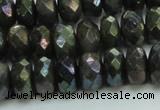 CLB625 15.5 inches 7*12mm faceted rondelle AB-color labradorite beads