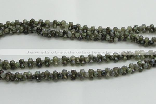 CLB630 15.5 inches 4*9mm bone AB-color labradorite beads