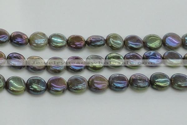 CLB638 15.5 inches 16mm flat round AB-color labradorite beads