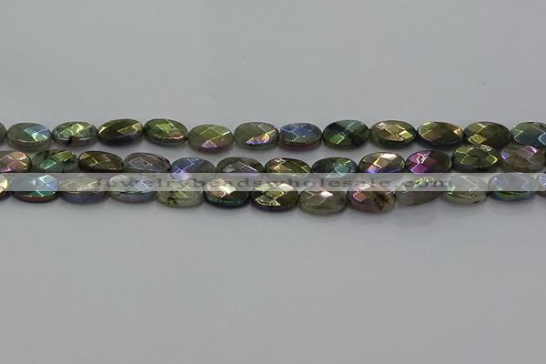 CLB658 15.5 inches 10*14mm faceted oval AB-color labradorite beads