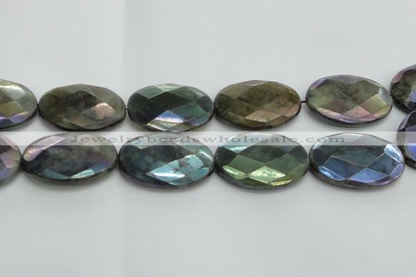 CLB665 15.5 inches 30*40mm faceted oval AB-color labradorite beads