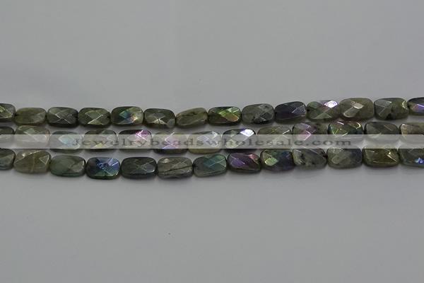 CLB696 15.5 inches 10*14mm faceted rectangle AB-color labradorite beads