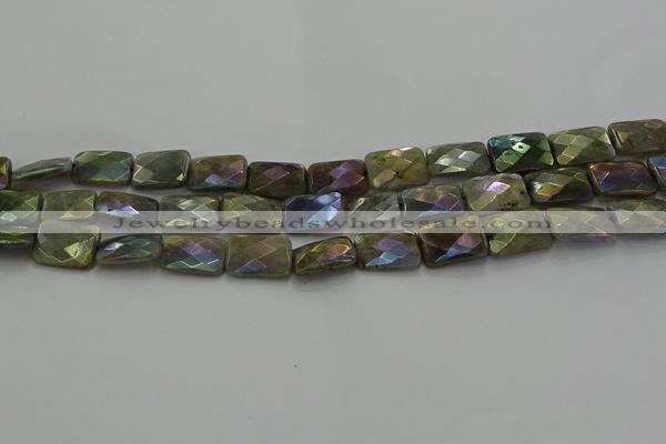 CLB697 15.5 inches 12*16mm faceted rectangle AB-color labradorite beads