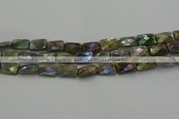 CLB698 15.5 inches 13*18mm faceted rectangle AB-color labradorite beads