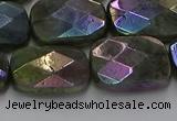 CLB699 15.5 inches 15*20mm faceted rectangle AB-color labradorite beads