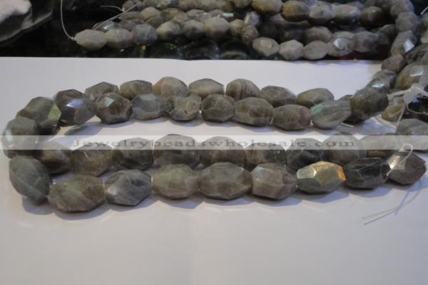 CLB703 15.5 inches 13*18mm - 16*22mm faceted nuggets labradorite beads