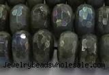 CLB761 15.5 inches 9*16mm faceted rondelle AB-color labradorite beads