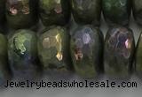 CLB762 15.5 inches 10*18mm faceted rondelle AB-color labradorite beads