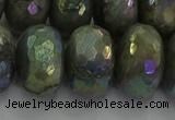 CLB763 15.5 inches 12*20mm faceted rondelle AB-color labradorite beads