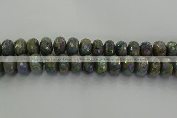 CLB763 15.5 inches 12*20mm faceted rondelle AB-color labradorite beads