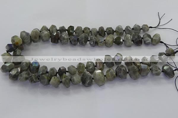 CLB765 15.5 inches 8*12mm - 12*16mm faceted nuggets labradorite beads