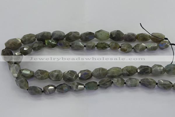 CLB766 15.5 inches 10*14mm - 12*16mm faceted nuggets labradorite beads