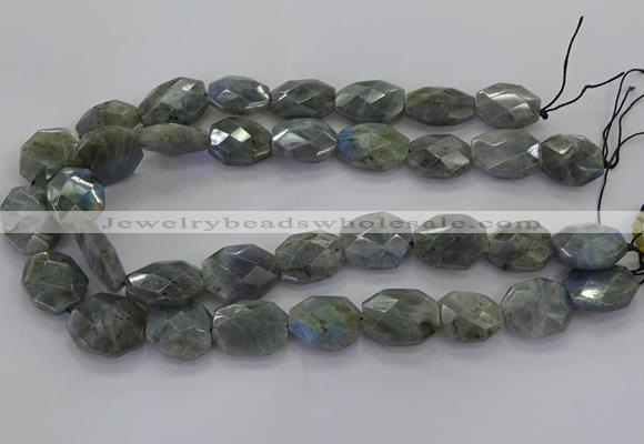 CLB769 15.5 inches 13*18mm - 18*25mm faceted freeform labradorite beads