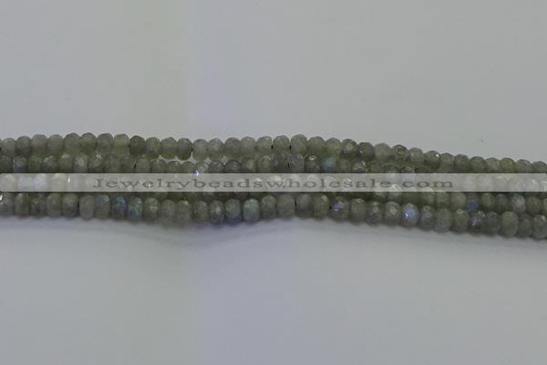 CLB771 15.5 inches 2.5*4mm faceted rondelle labradorite beads