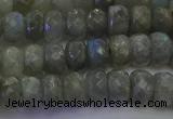 CLB773 15.5 inches 5*8mm faceted rondelle labradorite beads