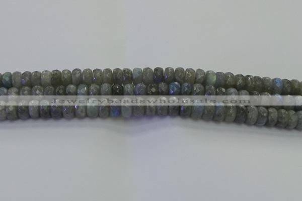 CLB774 15.5 inches 6*10mm faceted rondelle labradorite beads