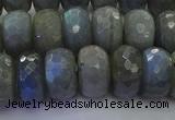 CLB776 15.5 inches 8*14mm faceted rondelle labradorite beads