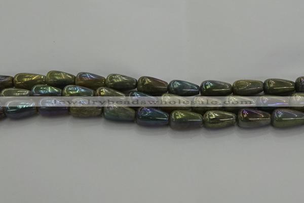 CLB780 15.5 inches 10*20mm teardrop AB-color labradorite beads