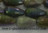 CLB784 15.5 inches 10*20mm faceted teardrop AB-color labradorite beads