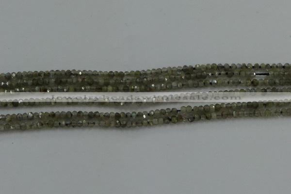 CLB794 15.5 inches 1.5*2.5mm faceted rondelle labradorite beads