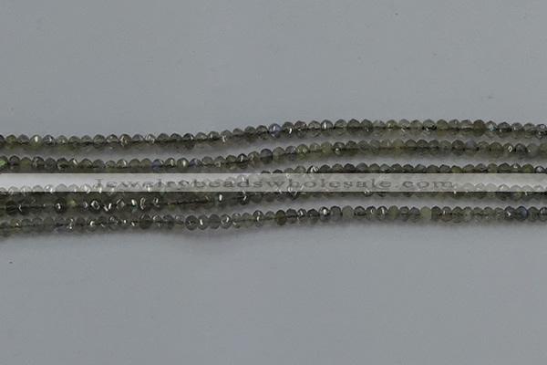 CLB795 15.5 inches 2*3mm faceted rondelle labradorite beads