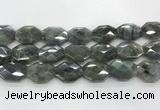 CLB797 18*24mm - 20*25mm faceted octagonal labradorite beads