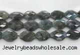 CLB798 20*28mm - 22*32mm faceted octagonal labradorite beads