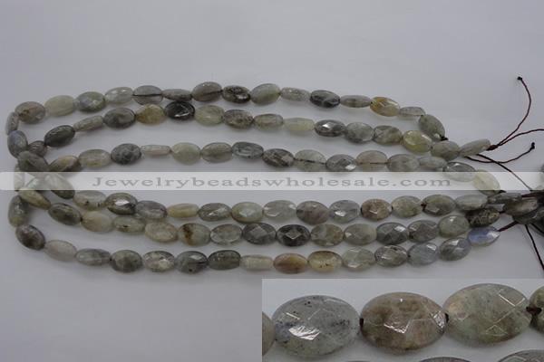 CLB86 15.5 inches 8*12mm faceted oval labradorite beads wholesale