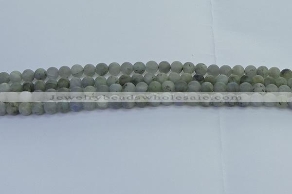 CLB872 15.5 inches 6mm round matte labradorite gemstone beads