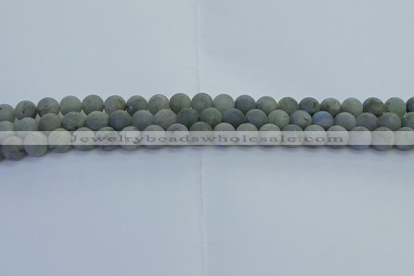 CLB873 15.5 inches 8mm round matte labradorite gemstone beads