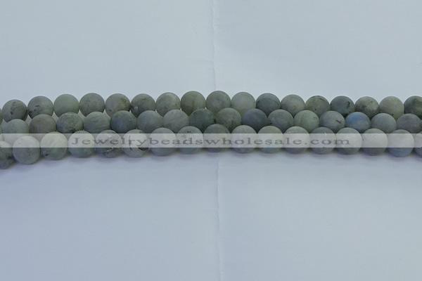 CLB874 15.5 inches 10mm round matte labradorite gemstone beads