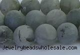 CLB875 15.5 inches 12mm round matte labradorite gemstone beads