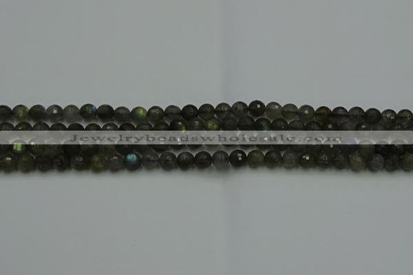 CLB901 15.5 inches 6mm faceted round labradorite gemstone beads