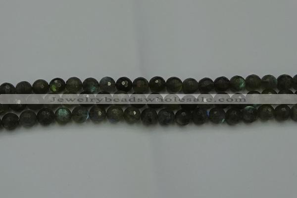 CLB902 15.5 inches 8mm faceted round labradorite gemstone beads