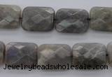 CLB93 15.5 inches 12*16mm faceted rectangle labradorite beads