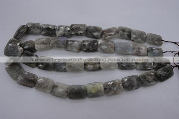 CLB95 15.5 inches 15*20mm faceted rectangle labradorite beads