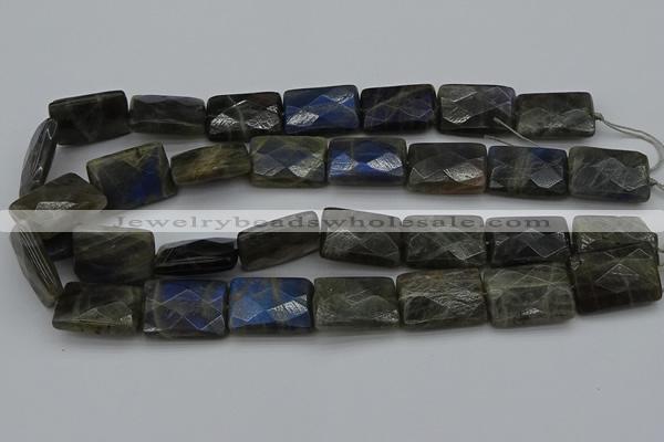 CLB964 15.5 inches 18*25mm faceted rectangle labradorite beads