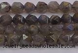 CLB971 15.5 inches 6mm faceted nuggets labradorite gemstone beads