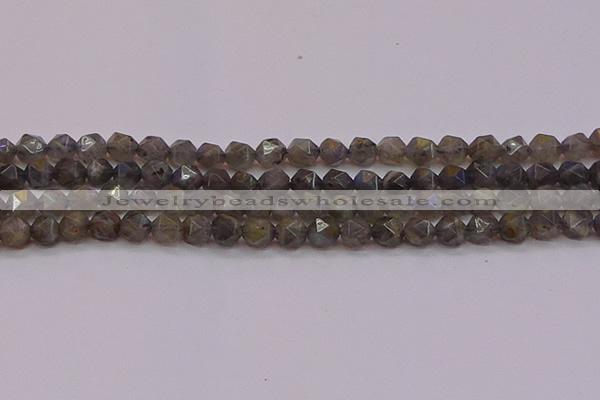 CLB973 15.5 inches 10mm faceted nuggets labradorite gemstone beads