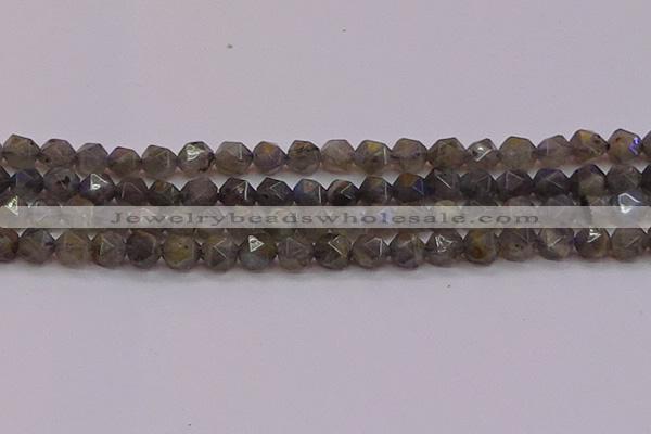 CLB974 15.5 inches 12mm faceted nuggets labradorite gemstone beads