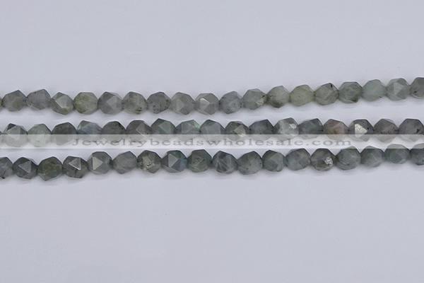 CLB981 15.5 inches 6mm faceted nuggets labradorite beads wholesale